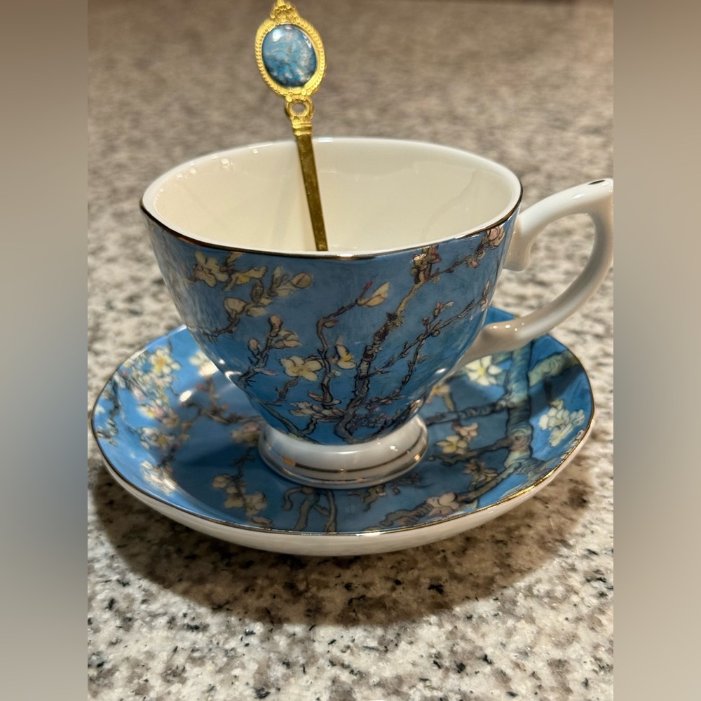Almond Blosoom Teacup and Saucer Set by Van Gogh